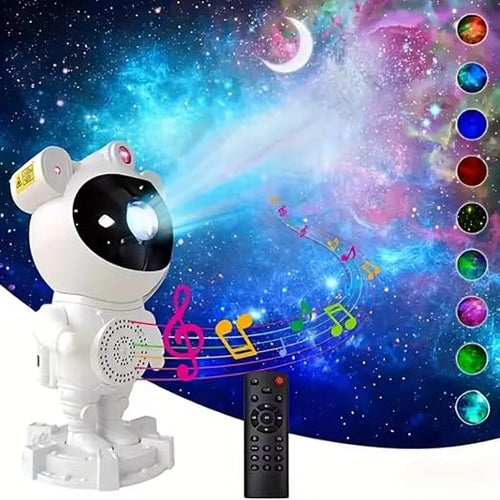 Astronaut Galaxy Projector - 360 Magnetic Head Rotation, Remote Control