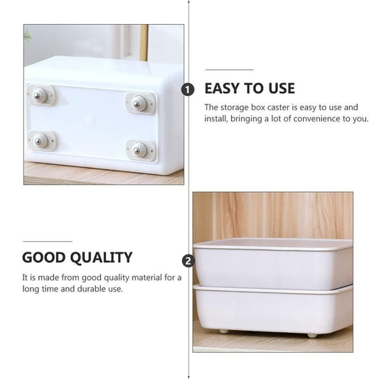 Adhesive Wheel – Mini Casters with 360° Rotation