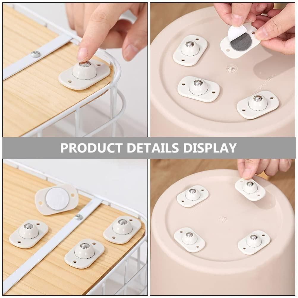Adhesive Wheel – Mini Casters with 360° Rotation