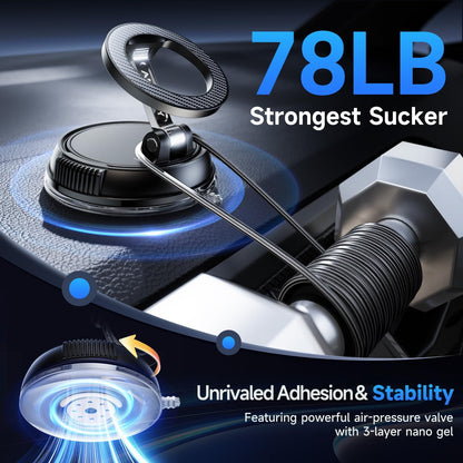 360° Adjustable & Foldable Hands-Free Suction Mount for Car